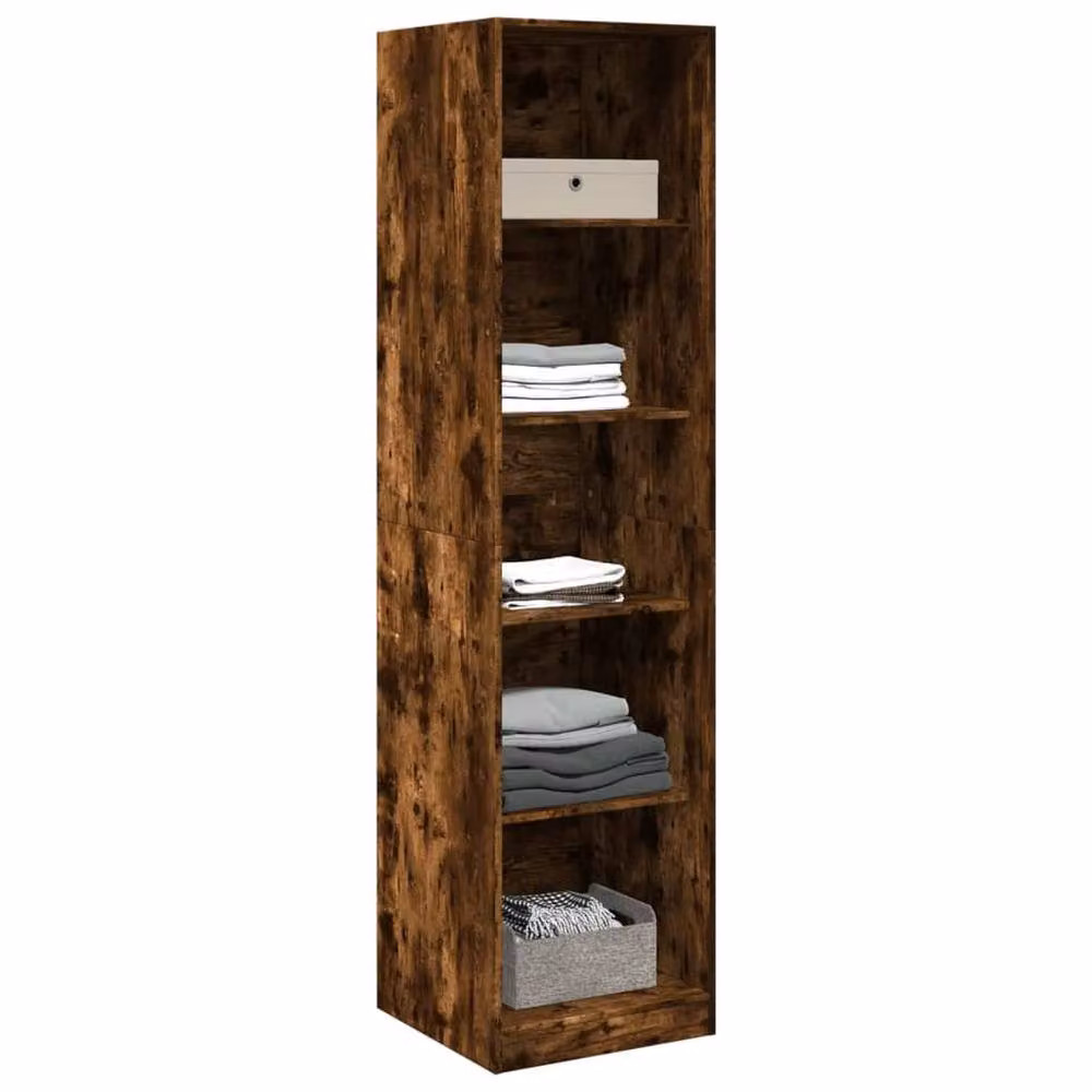 Berkfield Home Minimalist Wardrobe in Old Wood Brown, W/D/H: 50 x 50 x 200 cm – 3