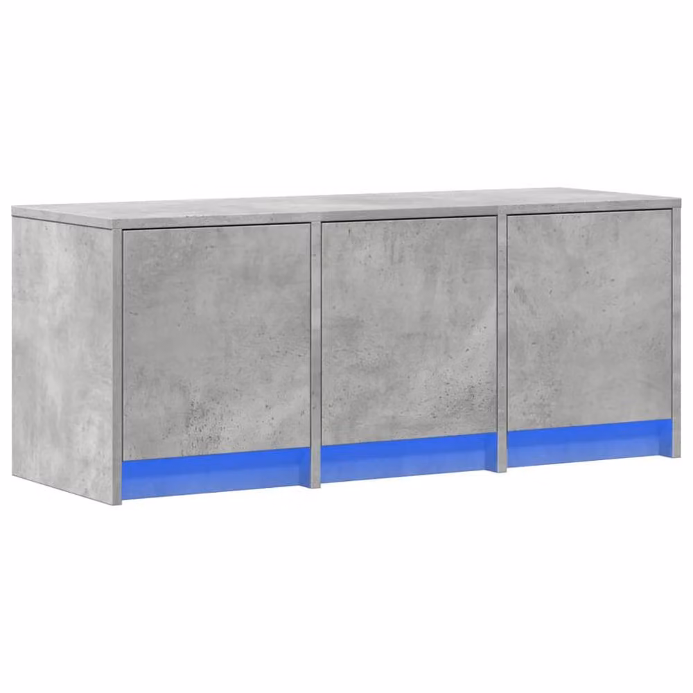 Berkfield Home Modern TV Cabinet with LED in Concrete Grey, W/D/H: 97 x 40 x 40 cm – 2