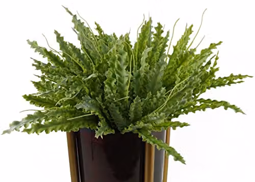 Leaf Design Artificial Crocodile Fern Plant in Green, 40cm – 2