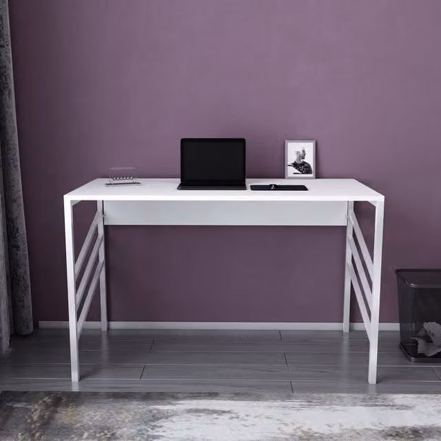 Decorotika White Minimalist Computer Desk