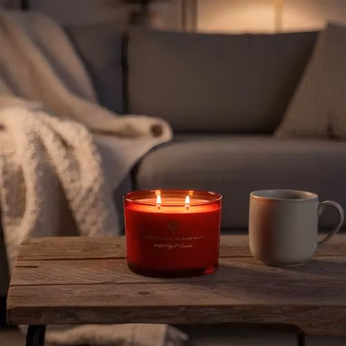 Nicola Spring Wild Fig & Cassis Scented Soy Wax Candles, Pack of 3, Red – 4