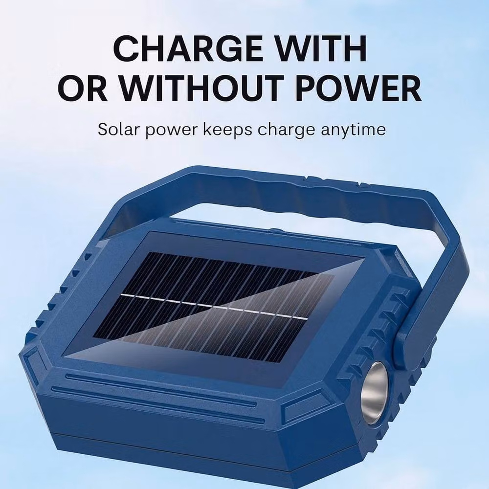 SPETLEK Solar USB Rechargeable Portable LED Camping Lamp in Blue – 2