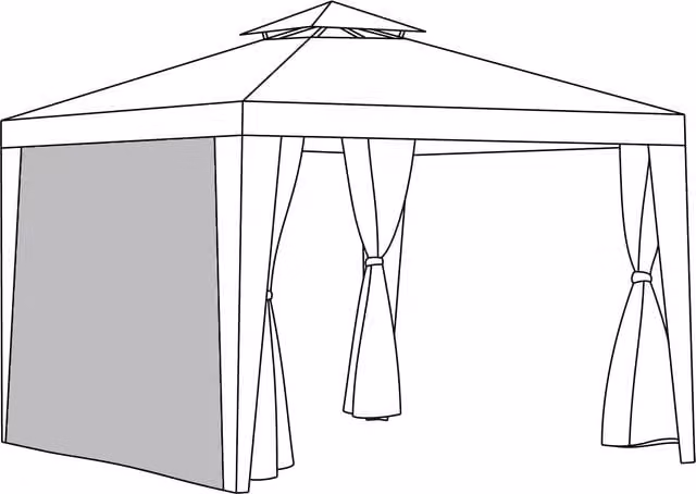 Gardenista Replacement Grey Polyester Fabric Gazebo Side Panels