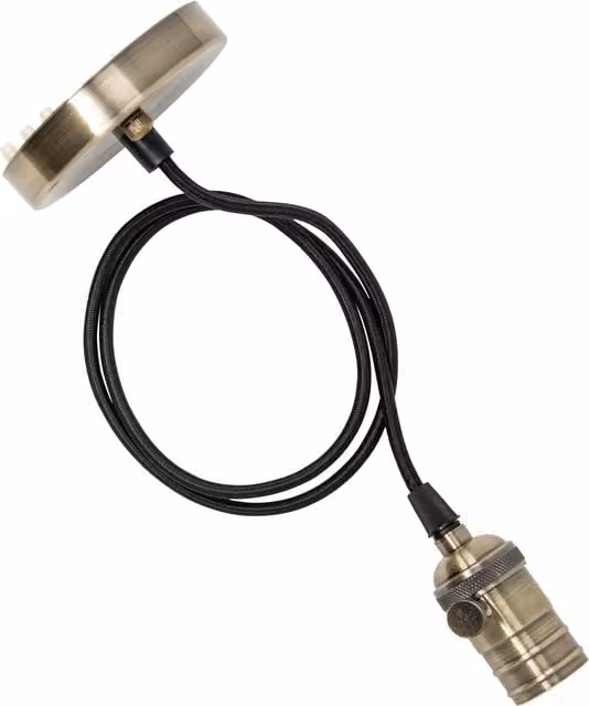 TIMELED Antik Vintage Pendant Fitting in Satin Bronze Effect
