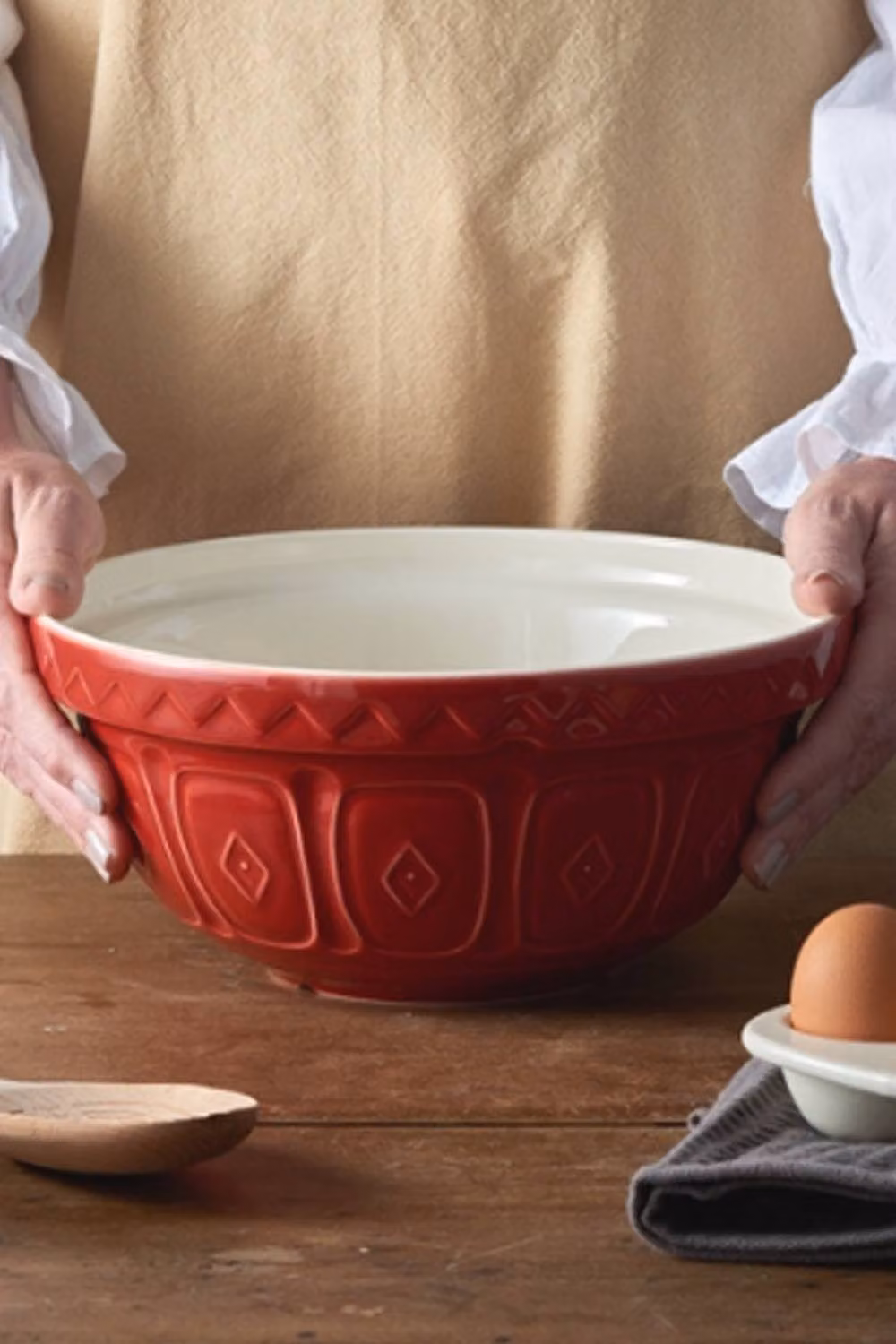 Mason Cash Colour Mix S24 Ceramic Mixing Bowl, Red, 2L, Diameter: 24 cm – 2