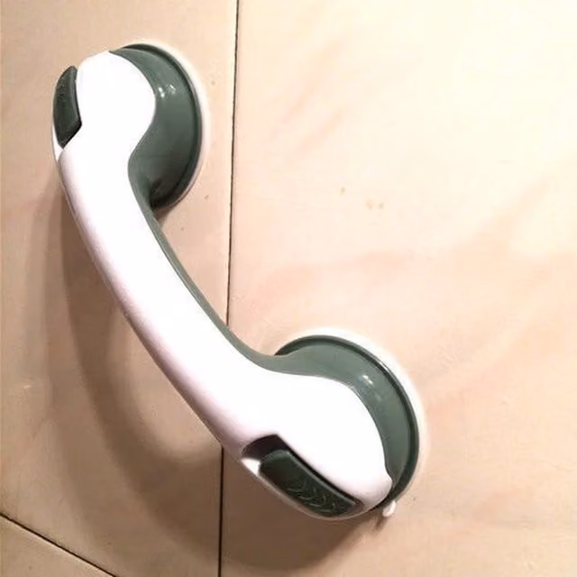 EONLION 2-Piece White Bathroom Safety Grab Handles with Suction Grip