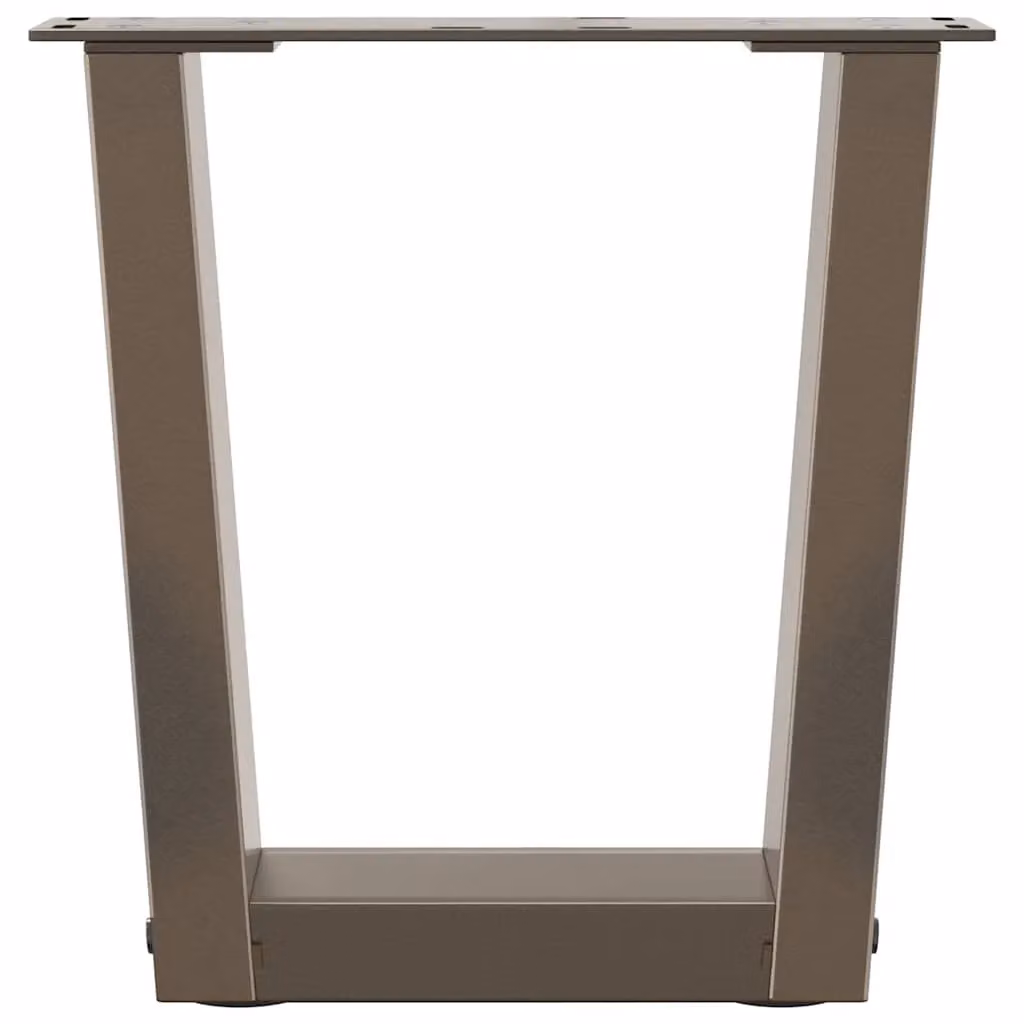 Berkfield Home V-Shape Dining Table Legs, 2 Pieces, Brown Steel, W: 40 cm, H: 30-31.3 cm – 4
