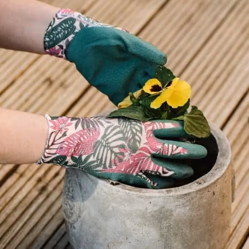 Kent & Stowe Ladies Lightweight Breathable Floral Gardening and Weeding Gloves, 3 Pack, Small, Multicolour – 4