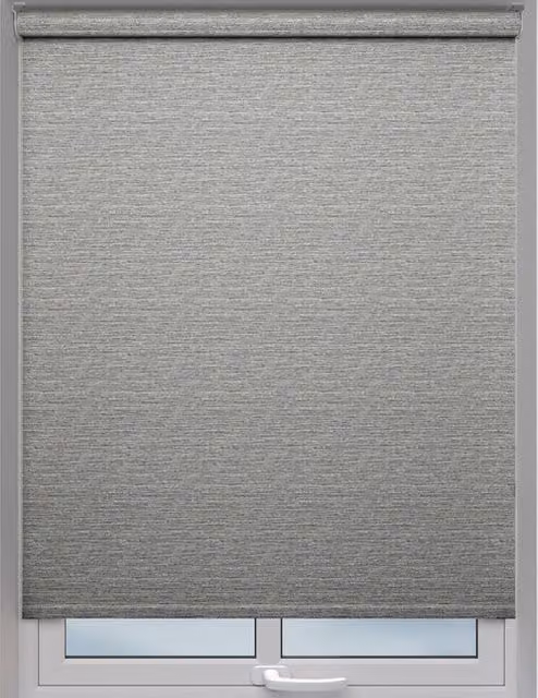 Terrys Nueva Made to Measure Fraction Semi-Transparent Textile Roller Blind in Black or Grey