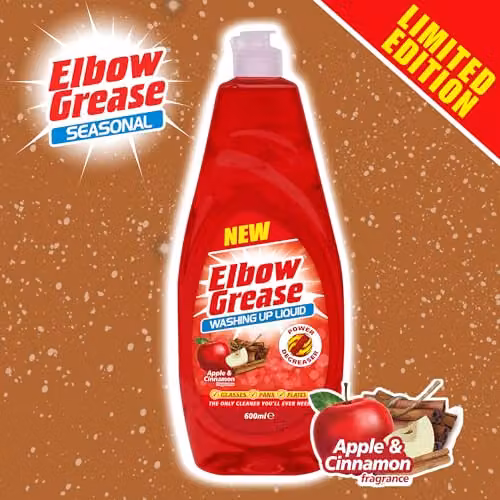 Elbow Grease Washing Up Liquid Power Degreaser Apple and Cinnamon 600ml – 4