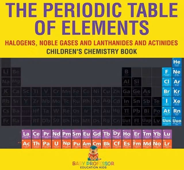 Baby Professor The Periodic Table of Elements Book in White and Multicolour