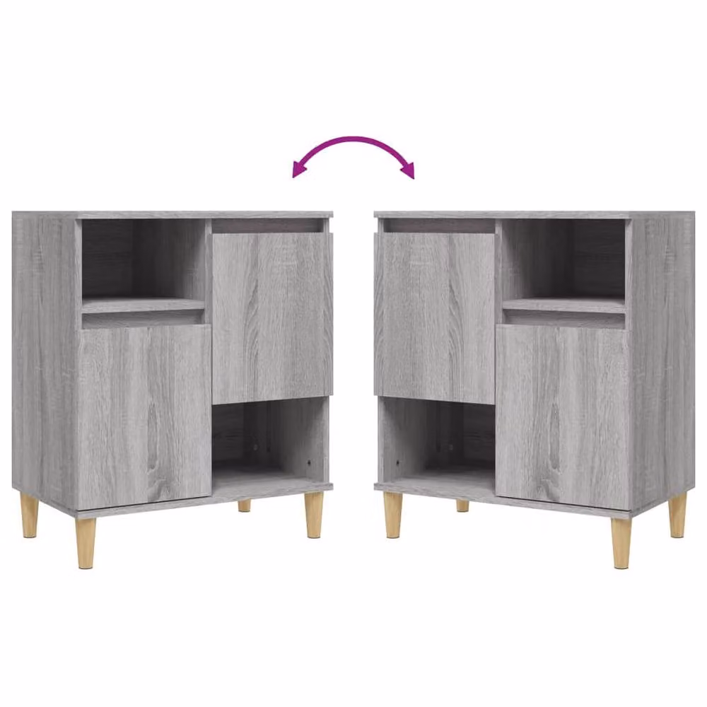 Berkfield Home Grey Sonoma Sideboard in Engineered Wood W/D/H: 60 x 35 x 70 cm – 4