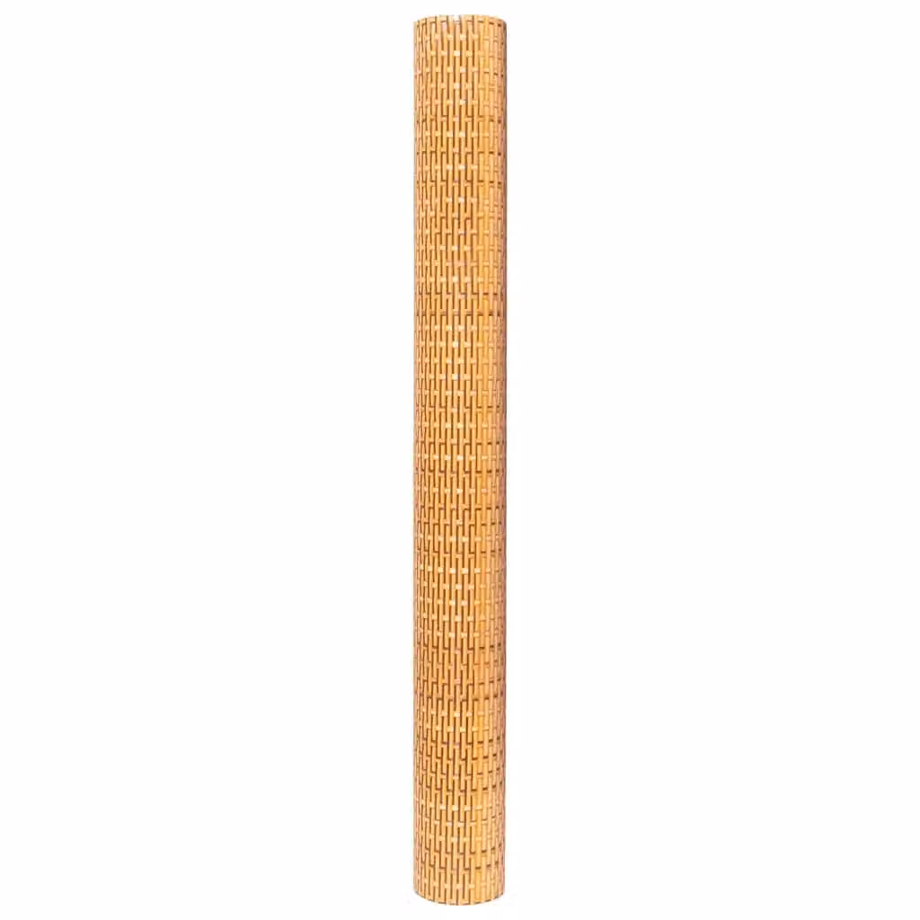 Berkfield Home Balcony Screen in Light Brown Poly Rattan, W: 400 cm, H: 100 cm – 3