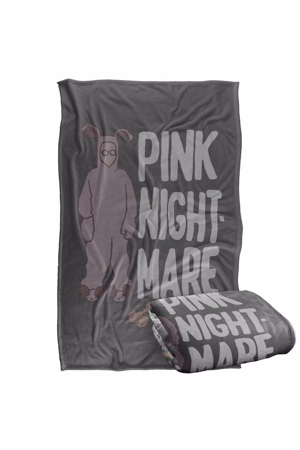 Warner Bros. A Christmas Story Ralphie's Pink Bunny Suit Super Soft Silky Fleece Blanket, Pink/Multicolour/Grey, W: 91.44 cm, D: 147.32 cm – 5