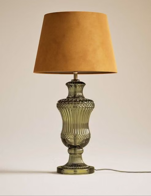 M&S Loretta Green Ceramic and Glass Table Lamp