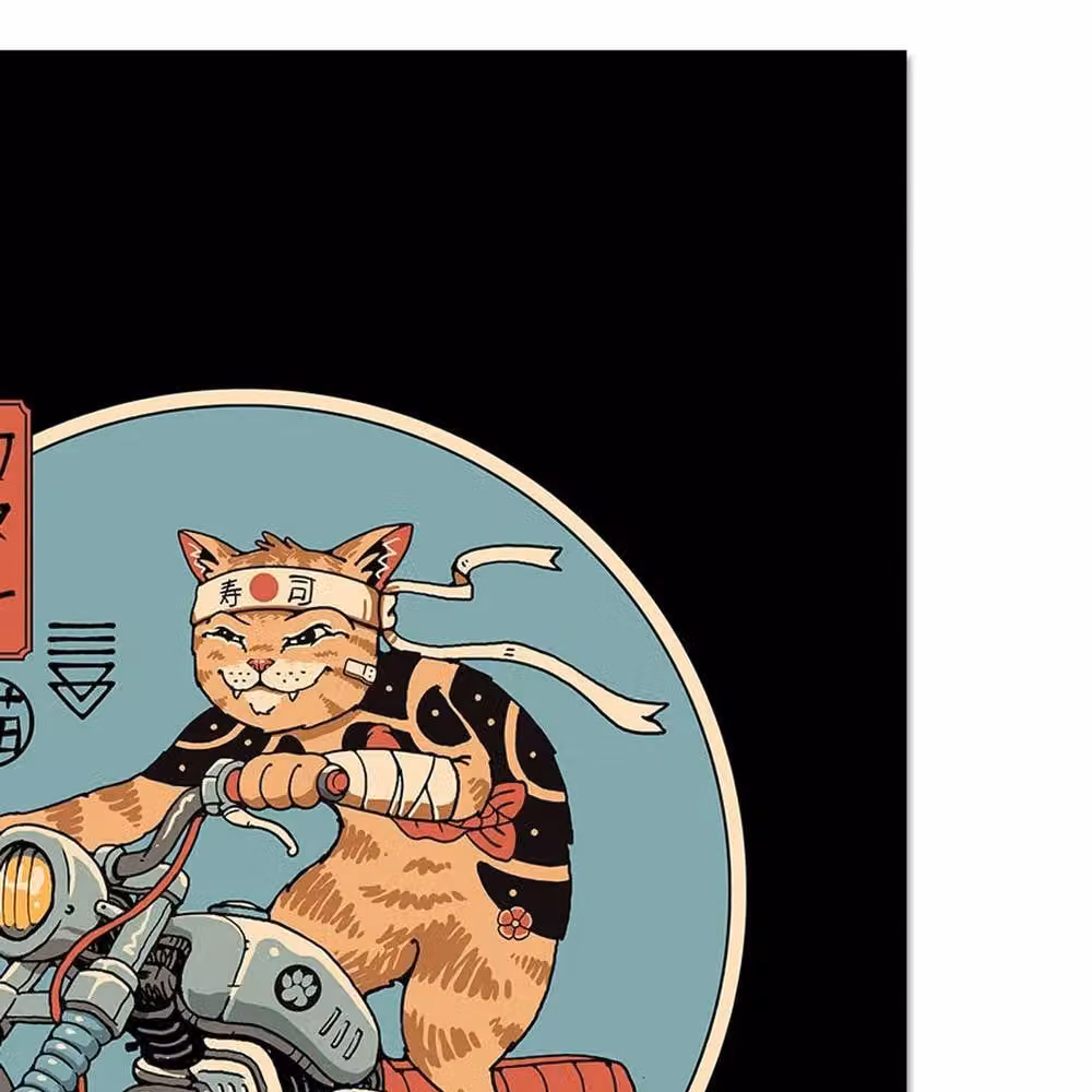 Vincent Trinidad Catana Motorcycle Graphic Paper Poster in Black – 2