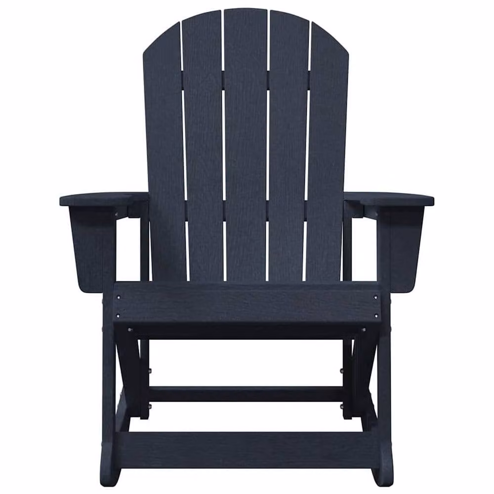Berkfield Home Adirondack Rocking Chair in Navy Blue, W/D/H: 73.5 x 92 x 90 cm – 3