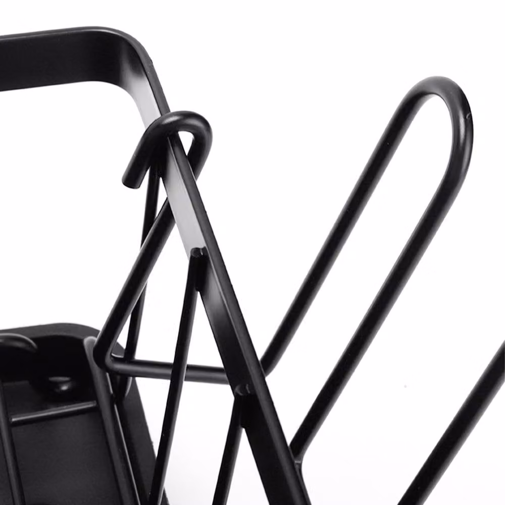 Garden Sanctuary Steel Dish Rack with Utensil and Glass Holder in Black – 3