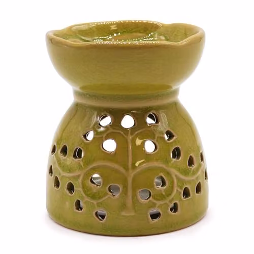 KDMD Tree of Life Oil Burner in Green