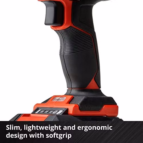 Einhell Power X-Change 18V Cordless Drill with Battery and Charger, Black and Red, 35Nm – 4