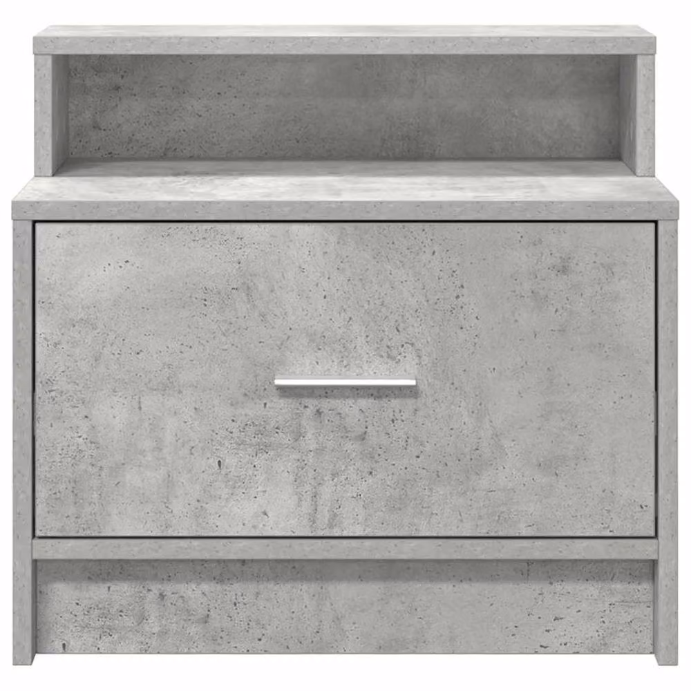 Berkfield Home Durable Bedside Cabinets with Drawer, 2 Pack, Concrete Grey, W: 51 cm, D: 31 cm, H: 47 cm – 3