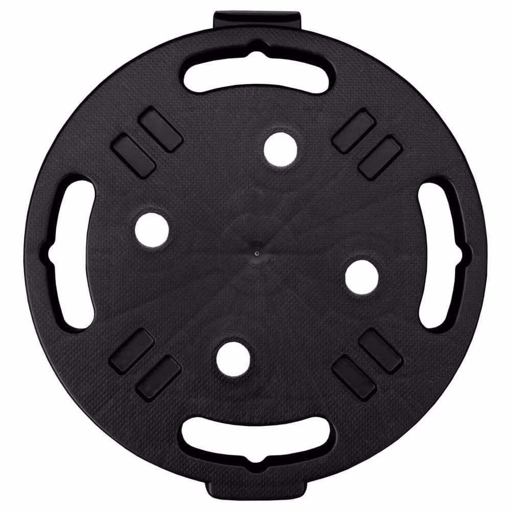 Berkfield Home 5-Piece Set of Black Plastic Plant Trolleys with Wheels, Diameter: 30 cm – 4