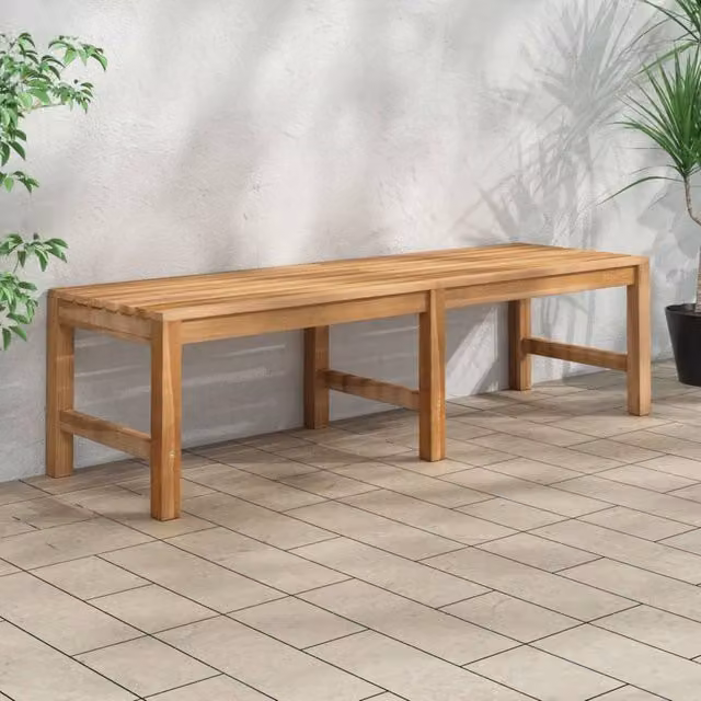Berkfield Home Garden Bench in Brown Solid Teak Wood, Width: 150 cm – 1