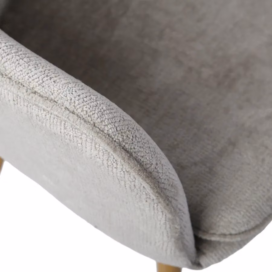 Home Garden Direct Muse Accent Chair with Woven Fabric Upholstery and Metal Frame in Beige – 3