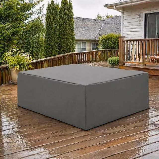 STILVORA Grey Water-Repellent Polyester Garden Furniture Cover with Elastic Band, W: 275 cm, D: 205 cm