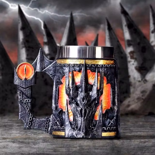 Nemesis Now Lord of the Rings Sauron Resin Mug, Black, Height: 15.5 cm