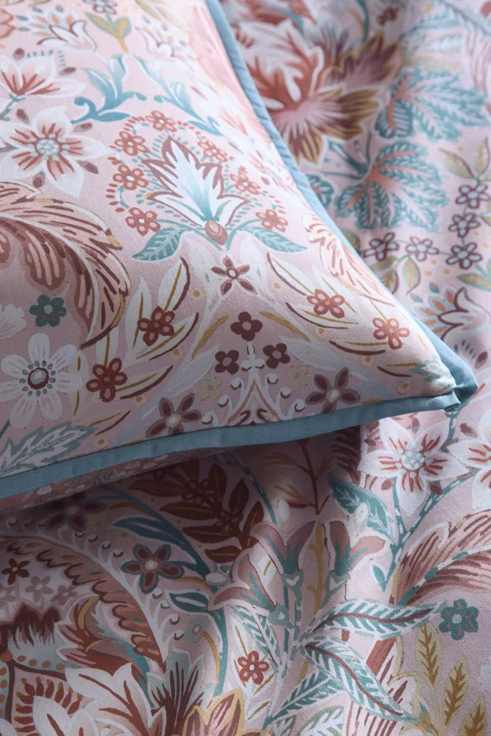 Appletree Floral Damask Reversible 100% Cotton Duvet Cover Set, Multicolour, W: 180 cm x H: 200 cm – 3