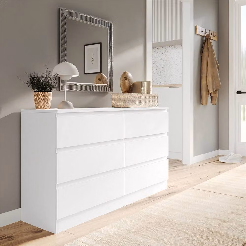 Nordara White Wooden 6 Drawer Chest of Drawers for your Bedroom – 2