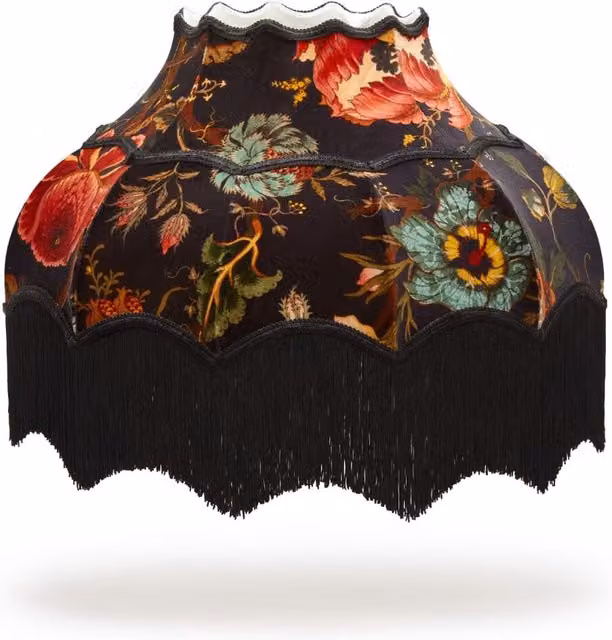 House of Hackney Artemis Isabella Velvet Lampshade in Black