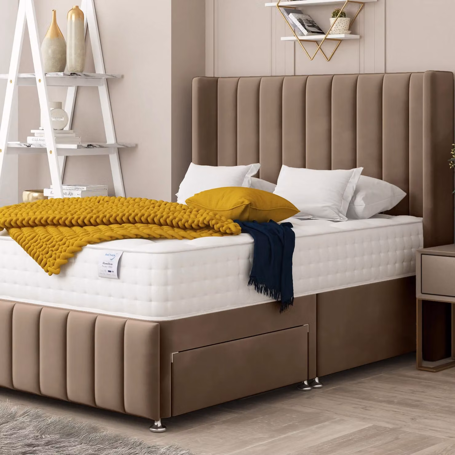 Bed Choices Hamilton 2000 Hand-Tufted Firm Pocket Spring Mattress in White, Size: Small Double (W/D/H: 120 x 200 cm) – 2