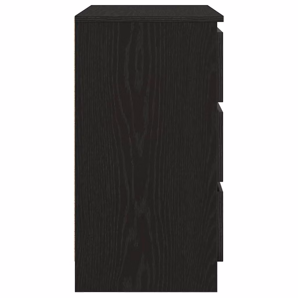 Berkfield Home Modern Sideboard with Drawer in Black Oak, W/D/H: 71 x 35 x 65 cm – 4