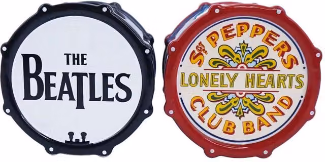 Half Moon Bay Beatles Sgt Pepper Drum Egg Cup Set in Red Ceramic – 2