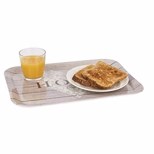 Creative Tops Everyday Home Large Rectangular Melamine Serving Tray with Handles, W: 47 cm, D: 32 cm, H: 1 cm, Grey – 2