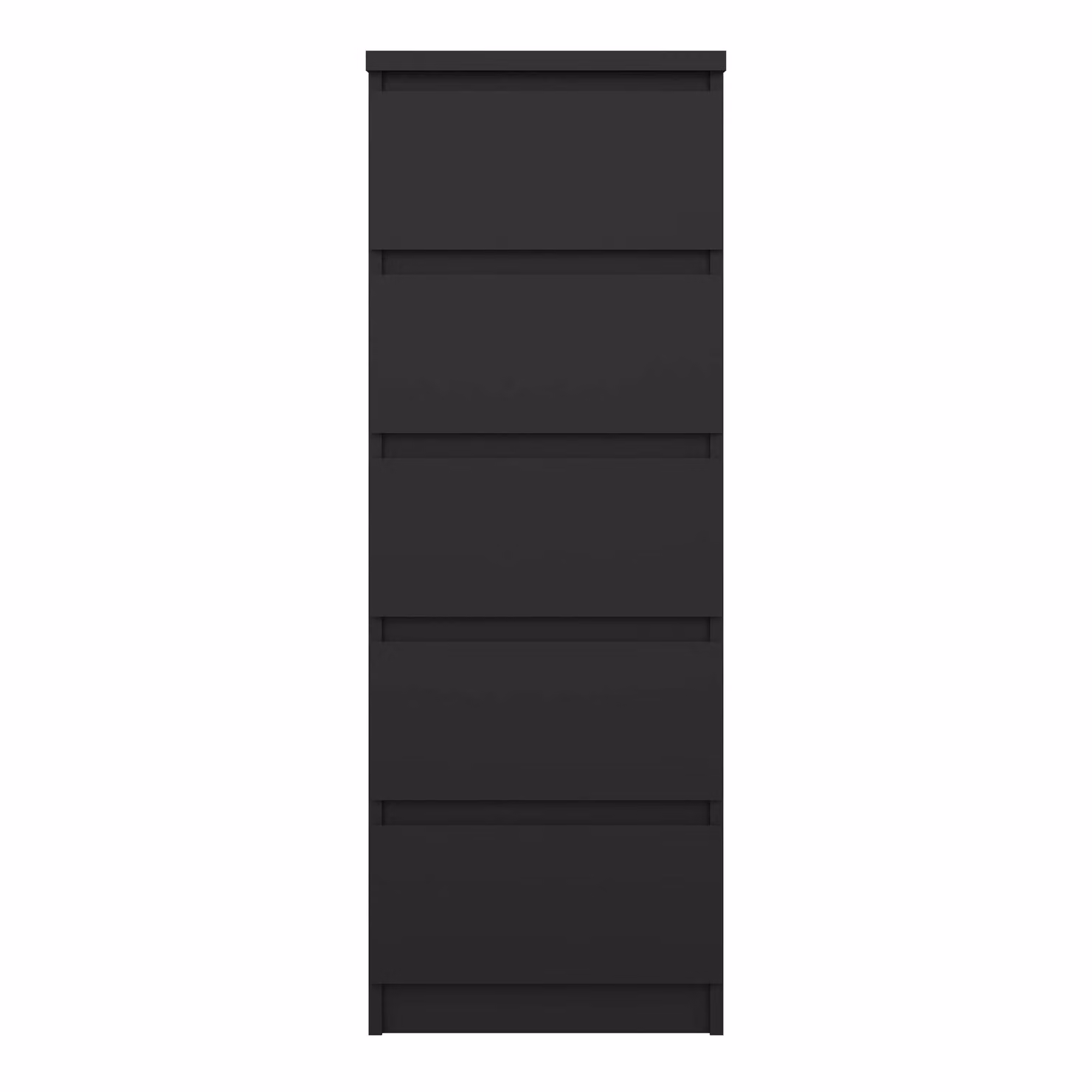 Furniture To Go Naia Narrow Chest of 5 Drawers in Black Matt Metal – 2