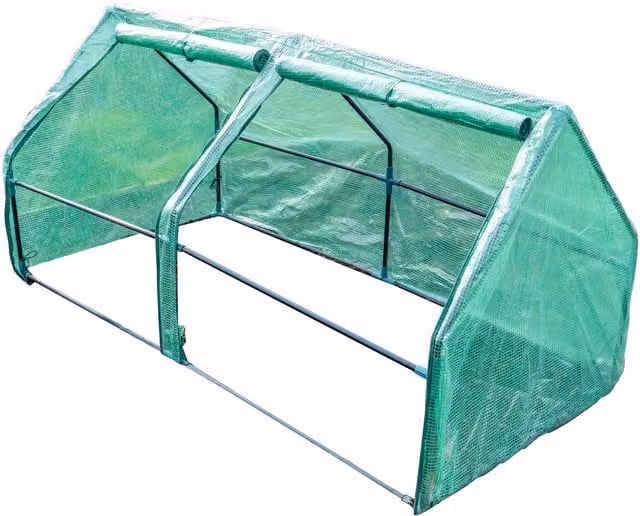 Garden Grow Portable Mini Greenhouse Cloche Outdoor Grow Polytunnel in Green, W: 90 cm, D: 90 cm, H: 90 cm