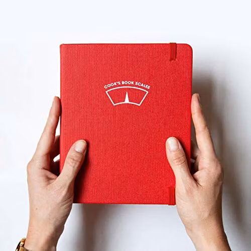 Suck UK Cook's Book Digital Kitchen Scale in Red with Glass Surface – 4