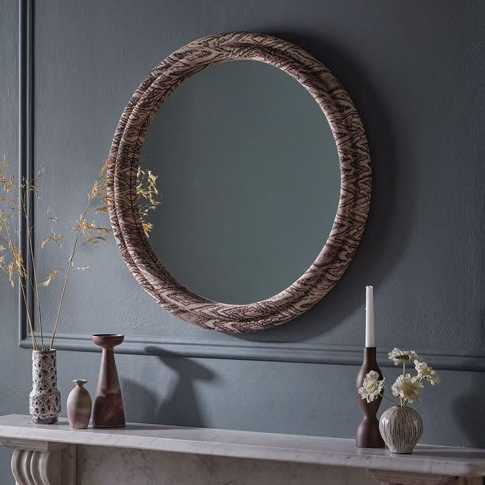 Atkin & Thyme Margot Round Wall Mirror, Multicolour