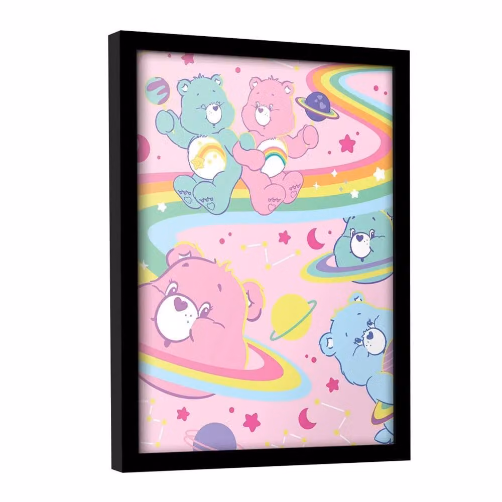 Care Bears Space Rainbow Framed Paper Poster in Pale Pink – 2