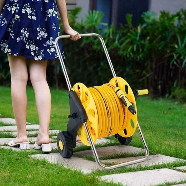 EONLION 40m Garden Water Hose Pipe Reel in Yellow – 1