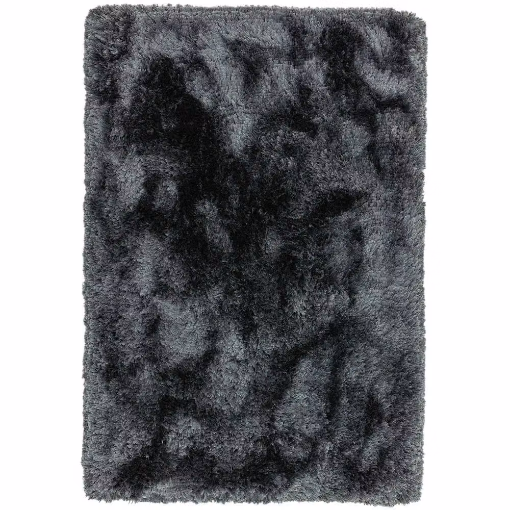 The Rug Shop UK Handmade Plain Shaggy Sparkle Luxurious Anti-Shed Area Rug in Dark Grey, W: 160 cm, L: 230 cm – 4