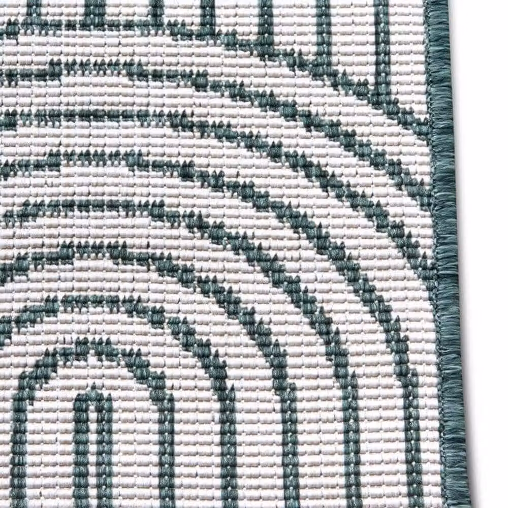 THE RUGS Pangli Reversible Flatweave Indoor Outdoor Rug in Green, W/D/H: 200 x 290 cm – 3