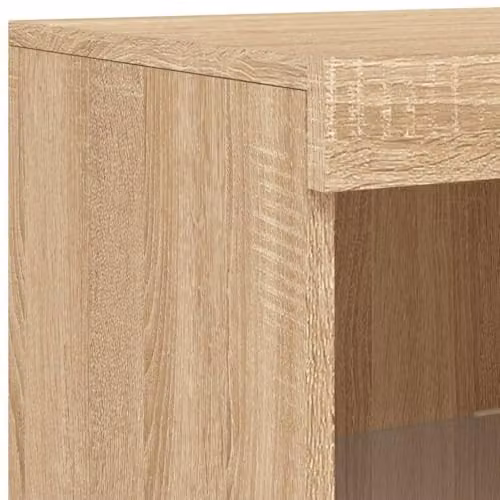 vidaXL Modern Sideboard with Integrated LED Lights in Brown, W/D/H: 181.5 x 37 x 100 cm – 2