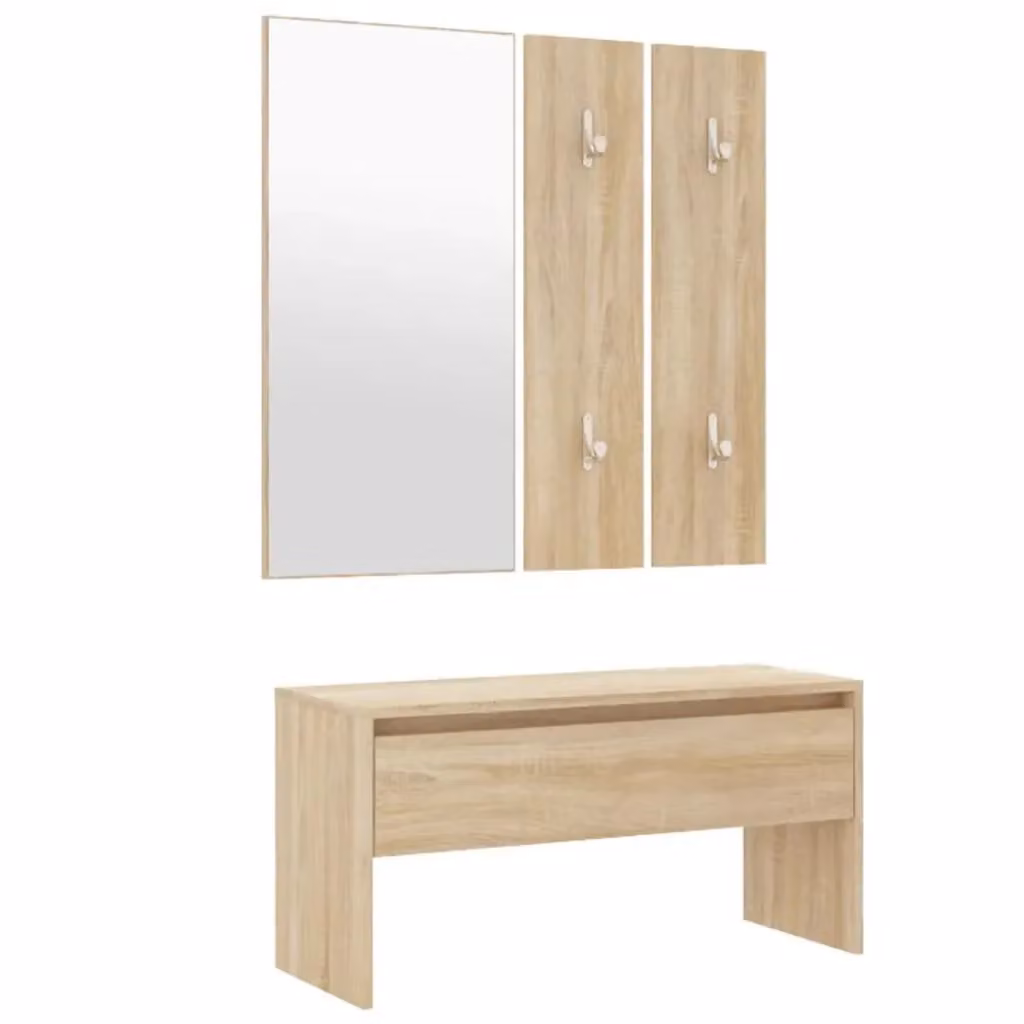 Berkfield Home Sonoma Oak Hallway Furniture Set in Brown – 2