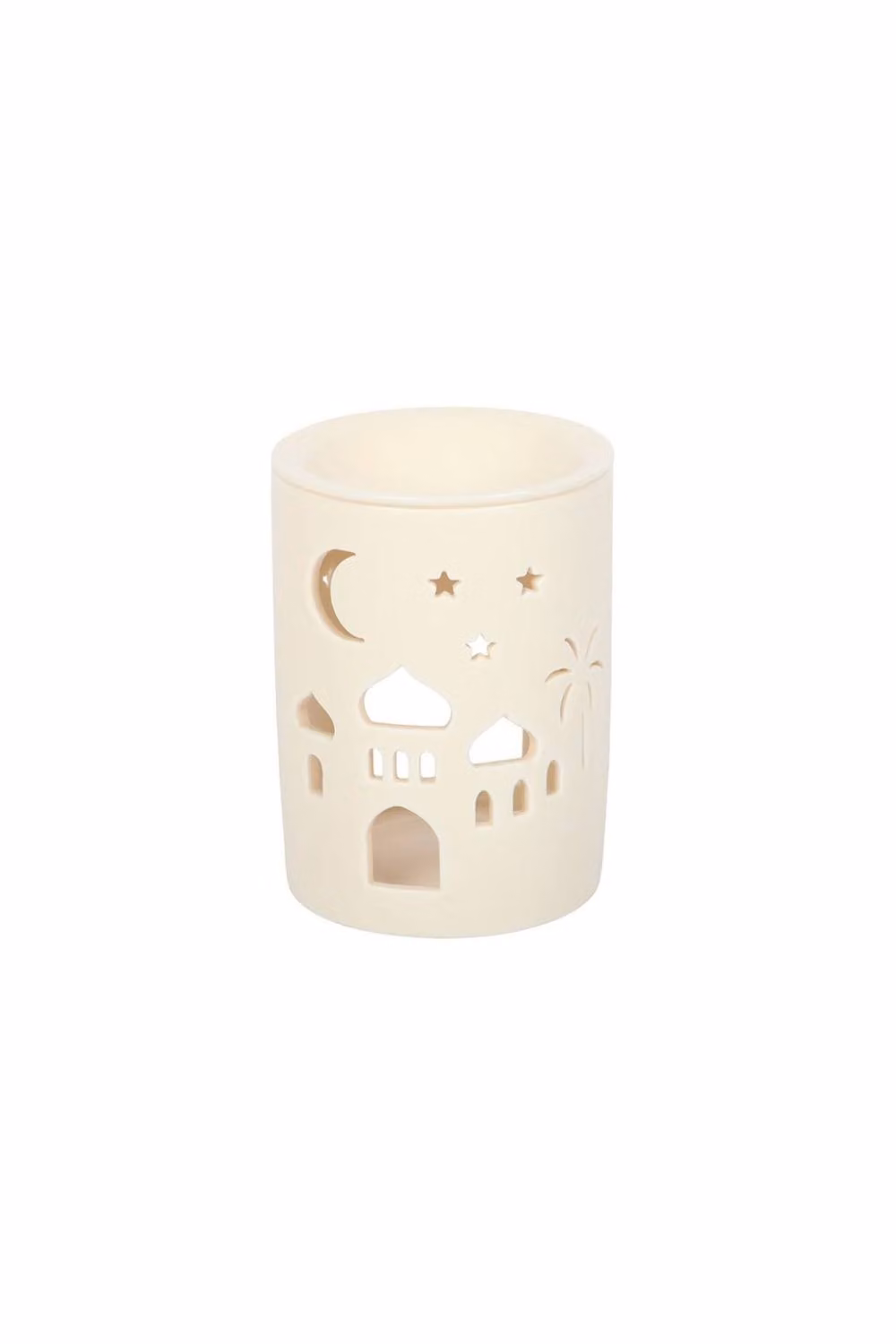 KDMD Elegant White Ceramic Mosque Cut-Out Tealight Burner for Fragrance and Decor – 2