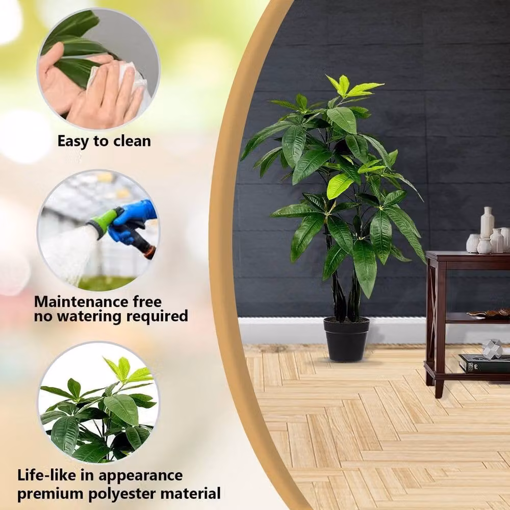 Kelvenix 80cm Green Artificial Pachira Aquatica Tree – 4