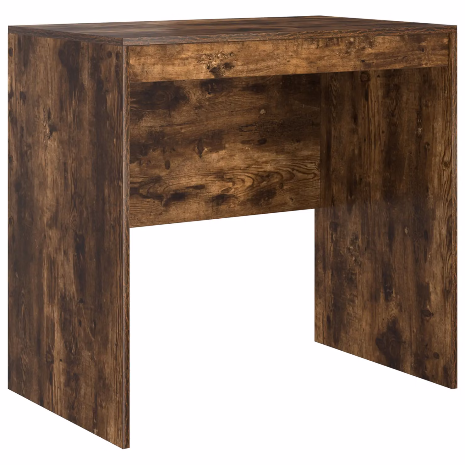 Berkfield Modern Writing Desk with Storage in Smoked Oak and Taupe – 3
